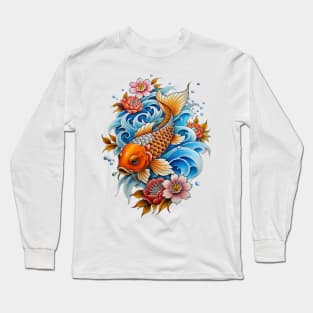 Japanese Koi Fish tattoo Long Sleeve T-Shirt